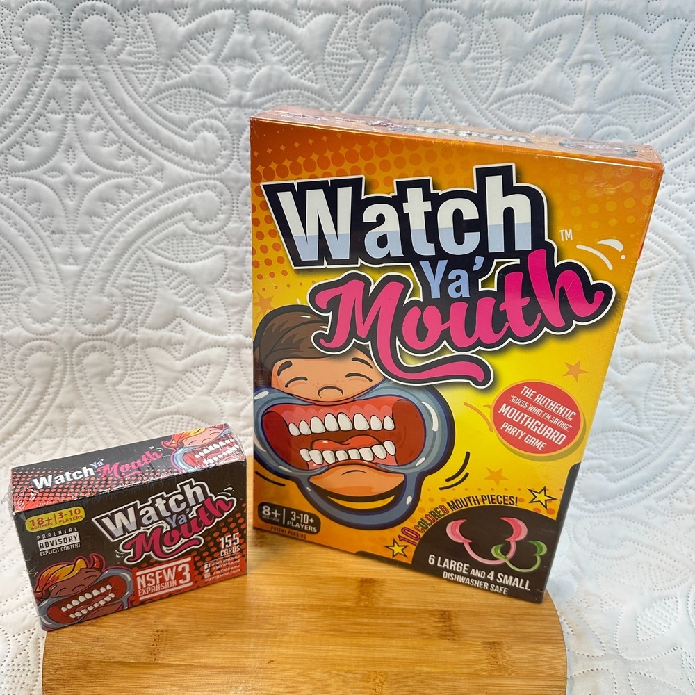 Watch Ya Mouth Base Game andNSFW Expansion 3 Card Pack Adult 18+ Party Game